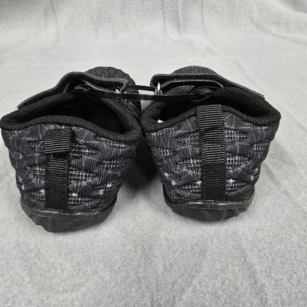 Kids Black Barefoot Water Shoes Mesh Minimalist Sneakers Hook Loop Strap 5.5in